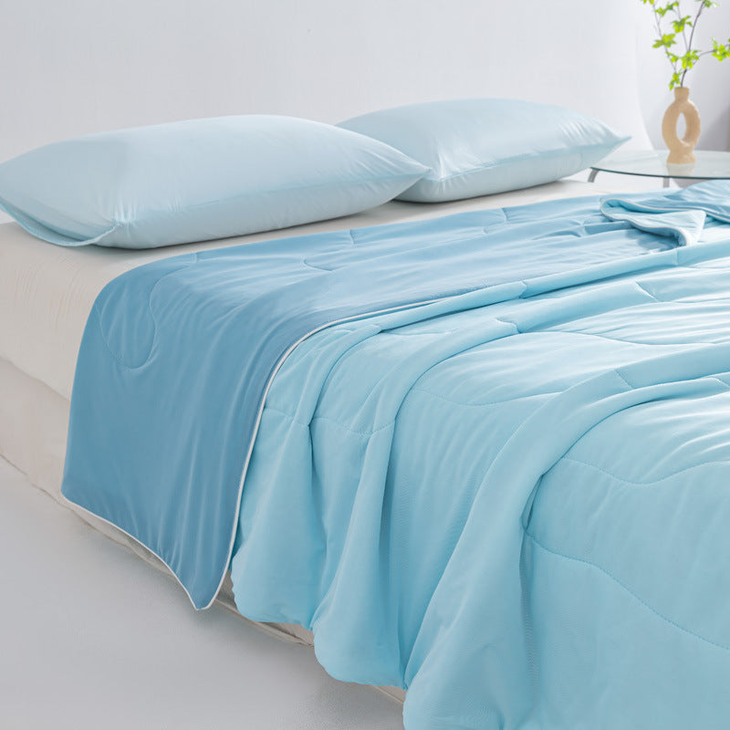 Unisex nan breathable summer blanket with cooling microfiber filling and light quilting Bowlift