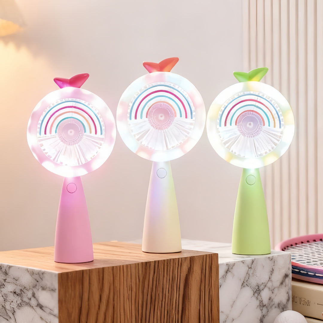 Women's Portable LED Hand Fan with Innovative Design Bowlift