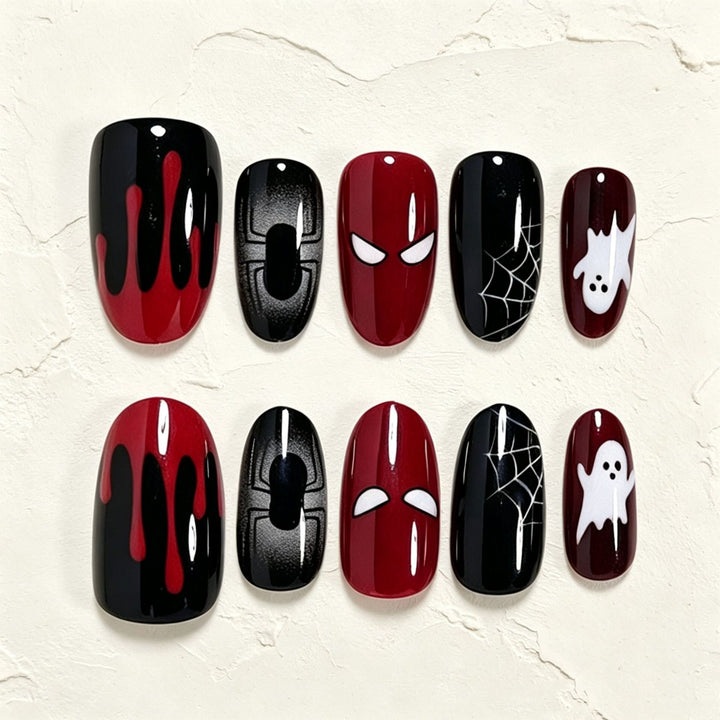 Halloween Themed Press-On Nail Art Set Bowlift