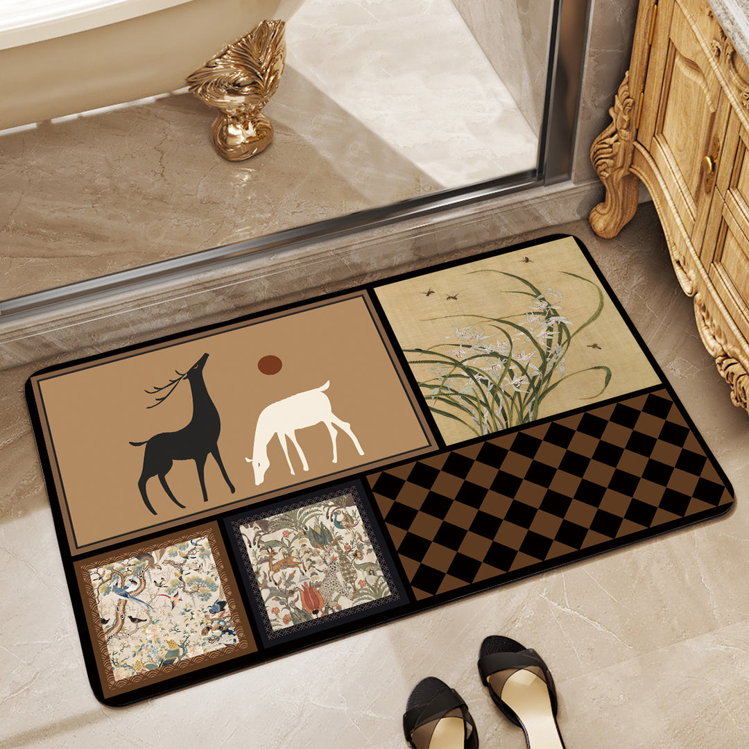 Non-Slip Abstract Design Bath Mat Bowlift