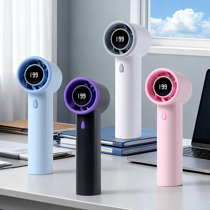 Ladies portable mini fan with digital speed display Bowlift