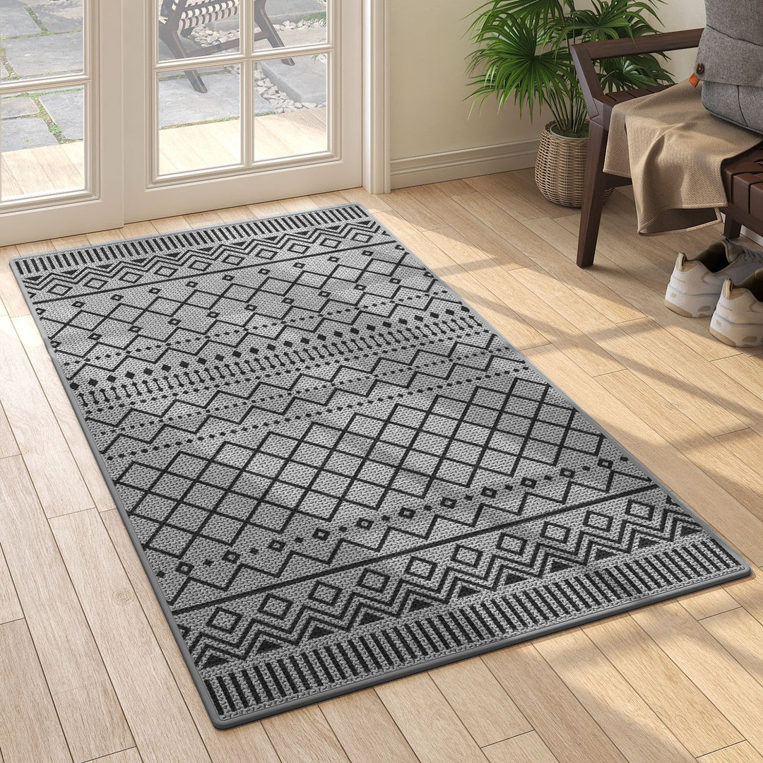 Geometric Pattern Indoor Outdoor Area Mat Bowlift