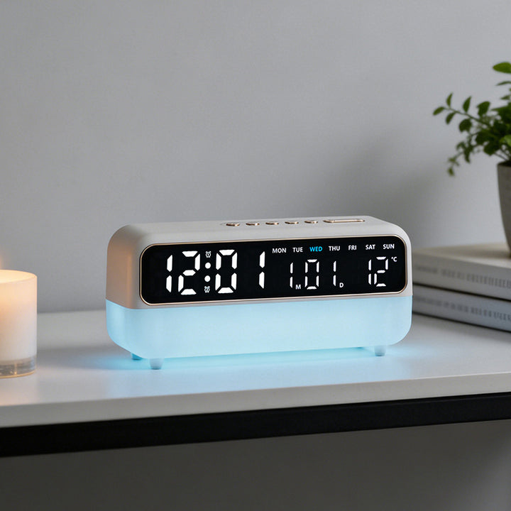 Digital weather alarm clock with intelligent display and temperature function Bowlift