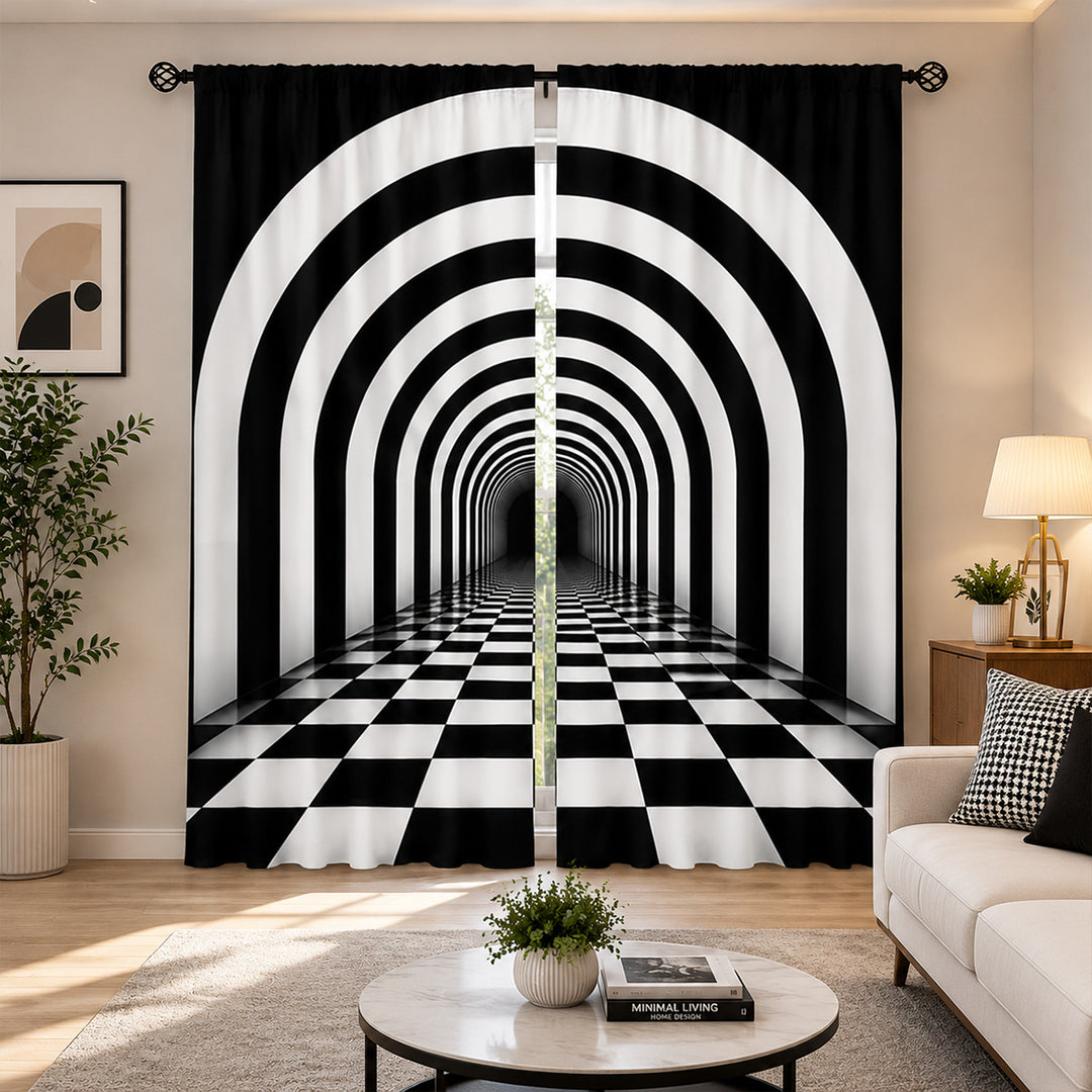 Stained Glass Inspired Decorative Window Curtains