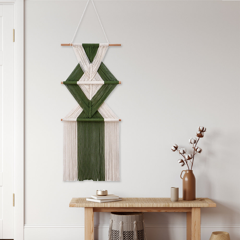 Macramé Wall Decor with Geometric Pattern Bowlift