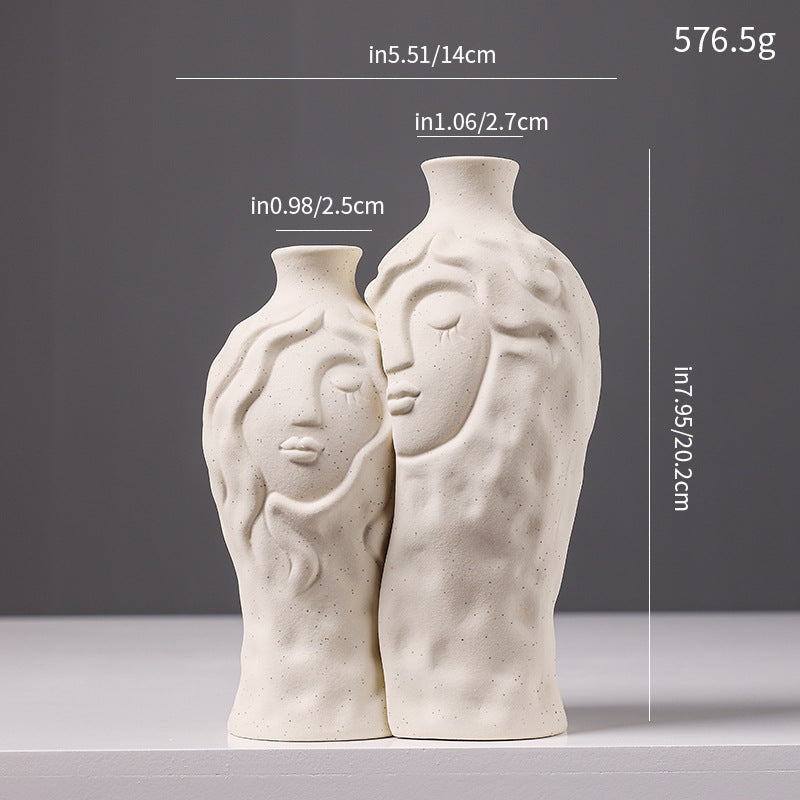 Artistic Face-shaped Ceramic Vase