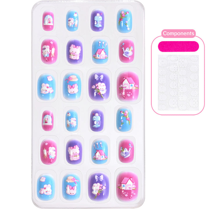 Creative Cartoon-Themed Press-On Nail Collection Bowlift