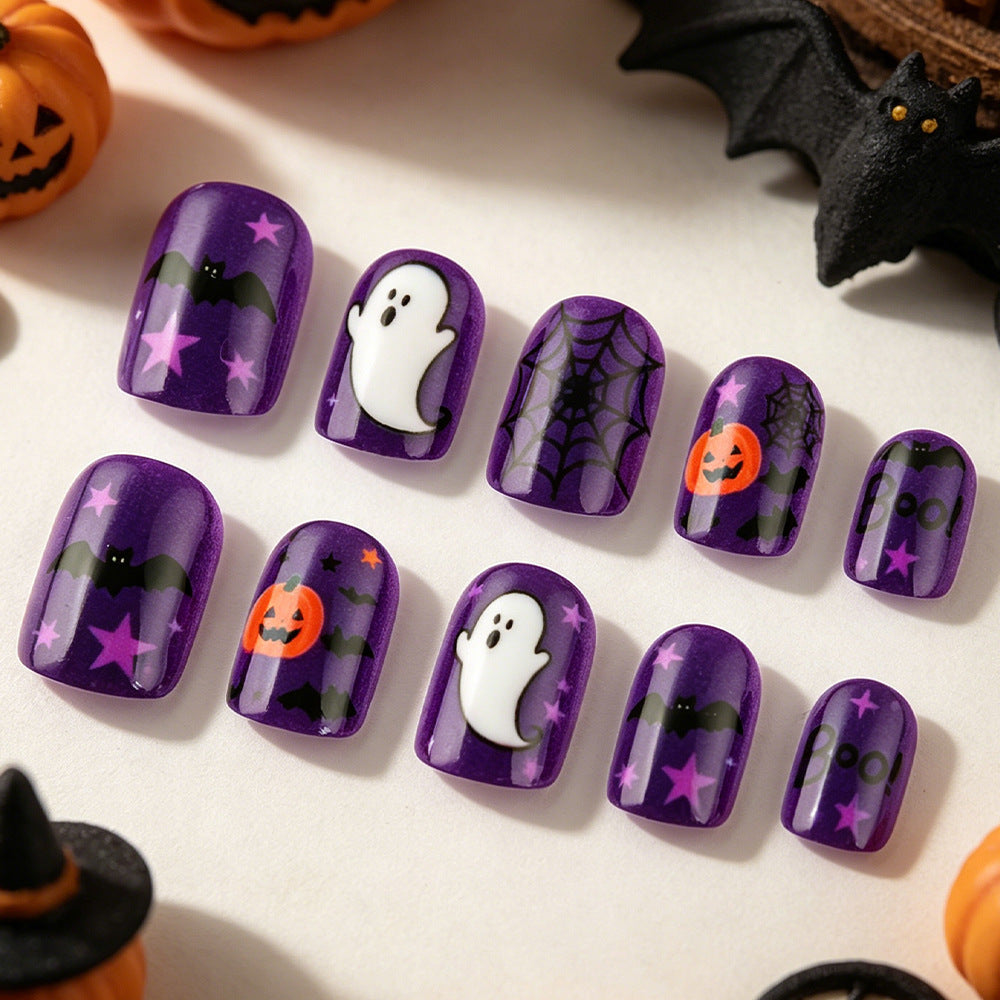 Halloween-Themed Press-On Nail Art Bowlift