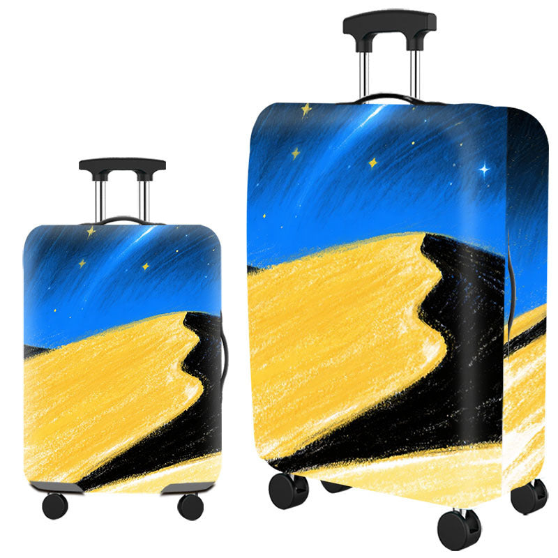 Tropical Leaf Print Hard Shell Luggage Bowlift