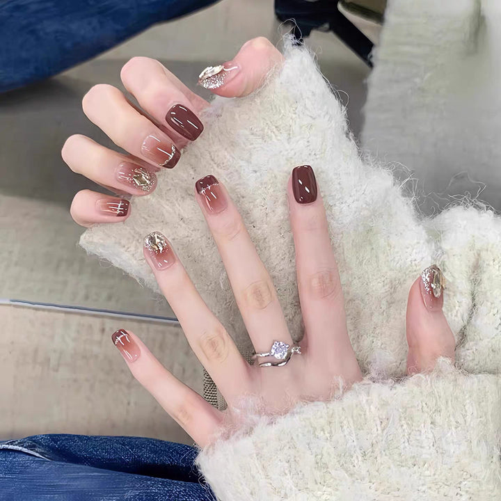 Decorative Press-On Nail Design Set Bowlift