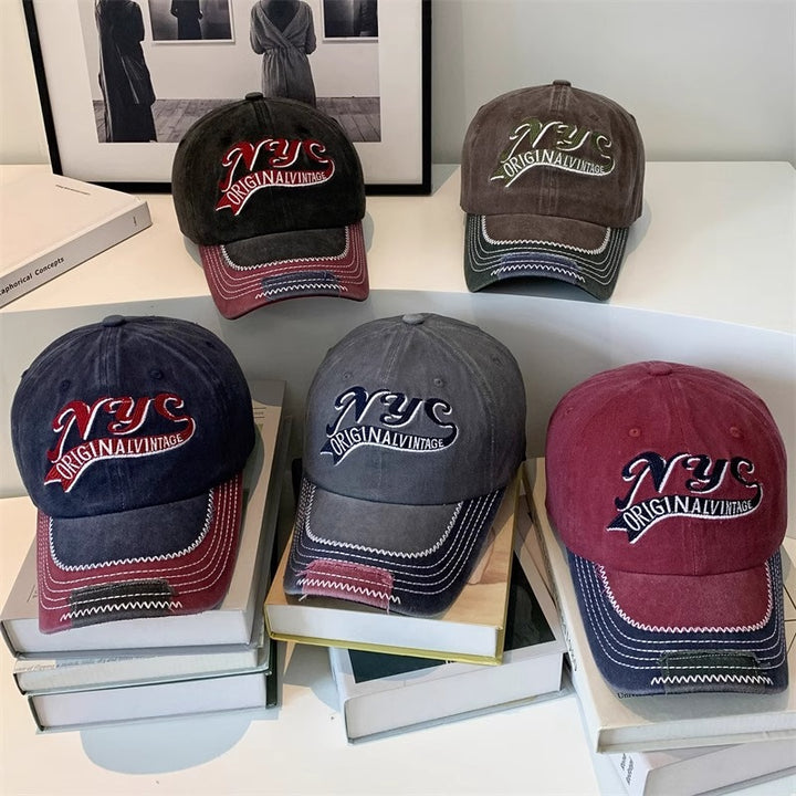 Men's Embroidered Vintage Cap Bowlift
