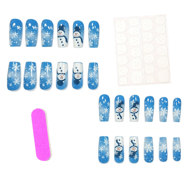 Festive Snowman Nail Art Extensions Bowlift
