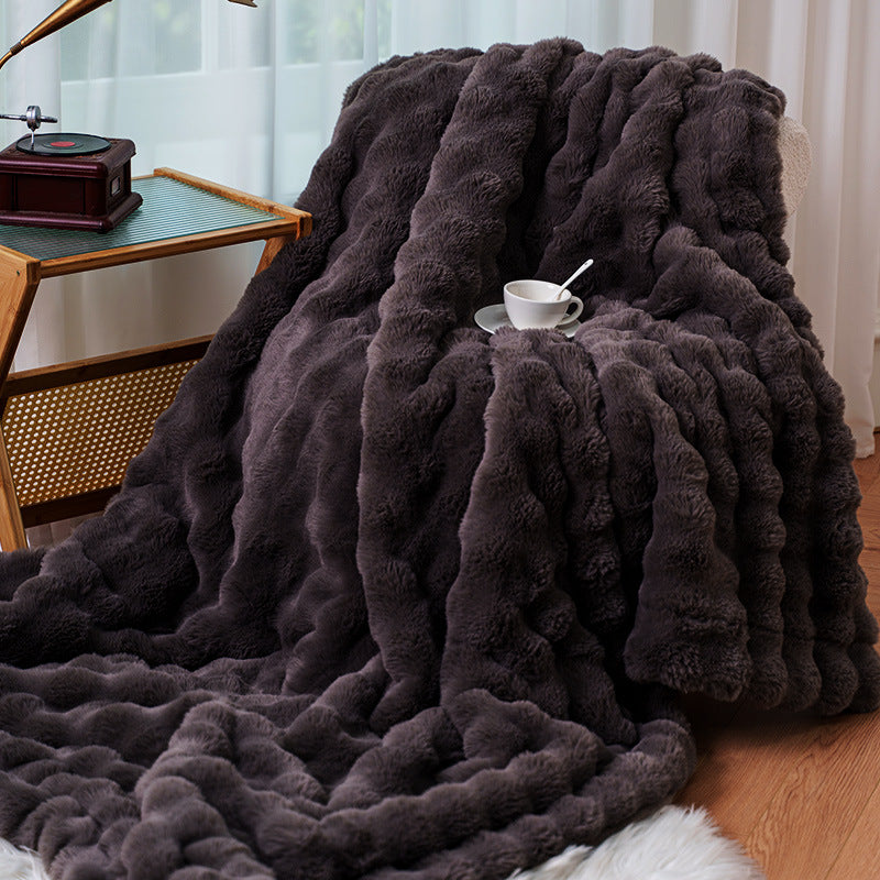 Women cozy and luxurious blanket Bowlift