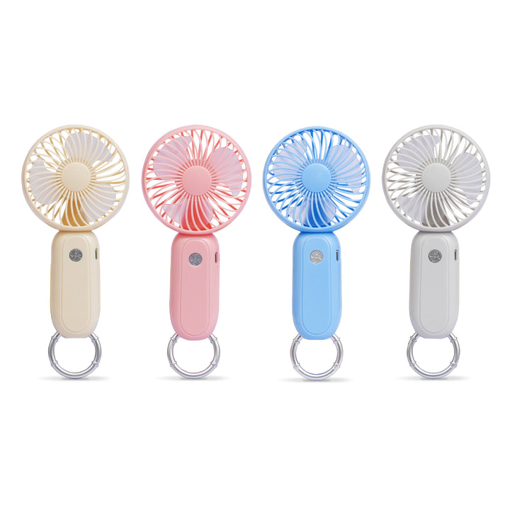 Unisex Portable Mini-Hand Fan with Key Ring and USB Charging Function Bowlift