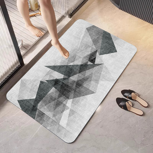 Geometric Patterned Bath Mat Bowlift
