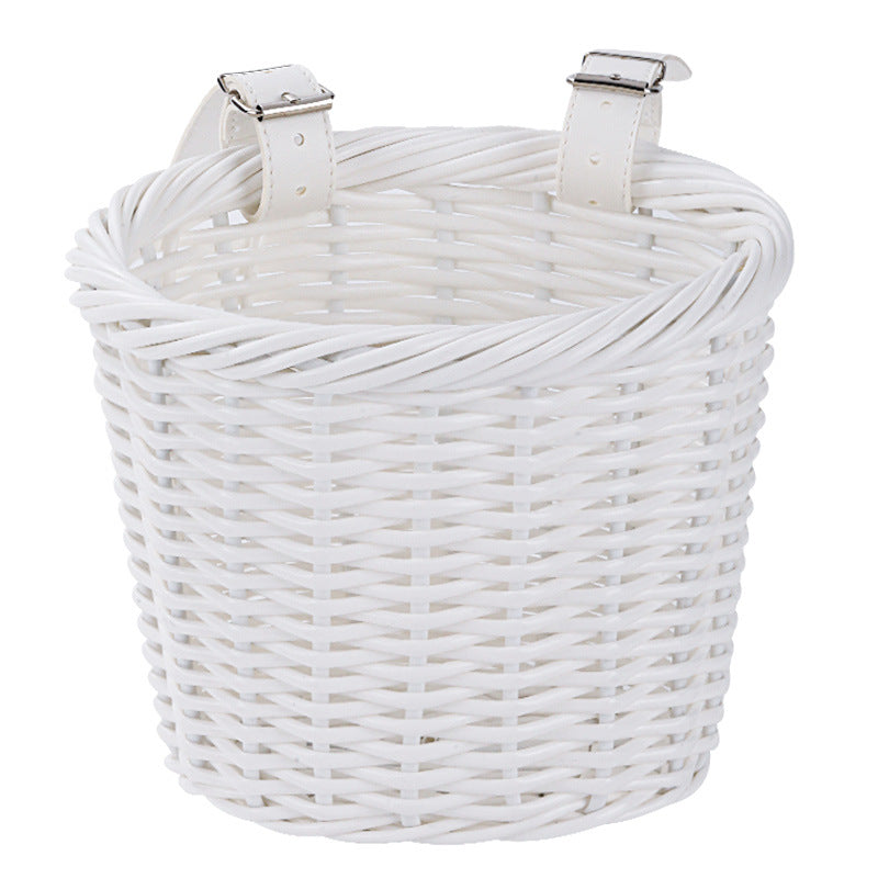 Unisex storage basket with elegant leather handles Bowlift