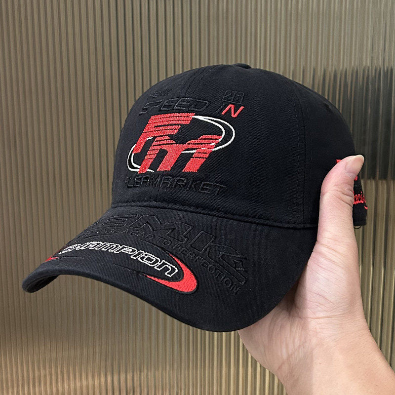 Men's Sporty Embroidered Cap Bowlift
