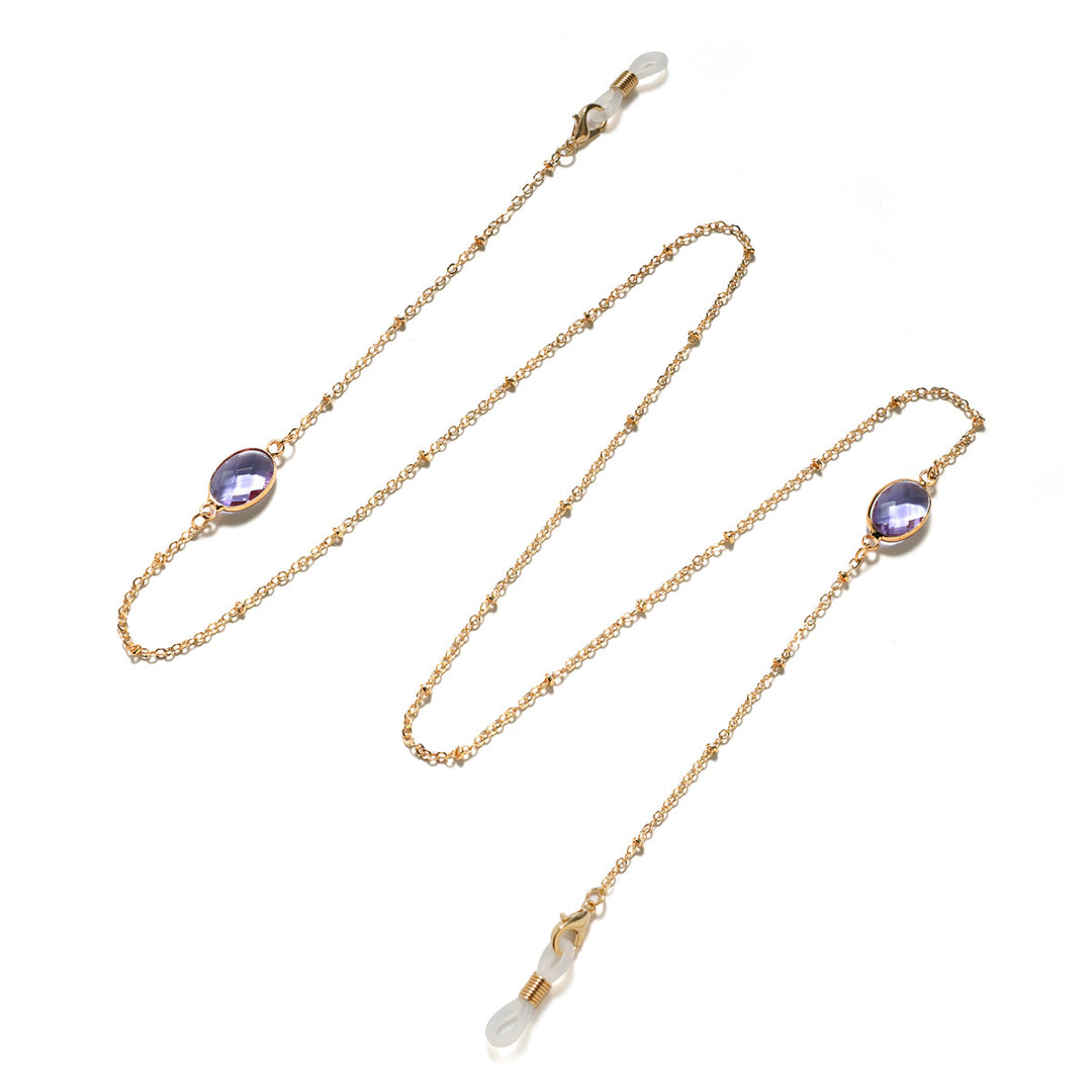 Chic Gemstone-Accented Eyewear Chain Bowlift