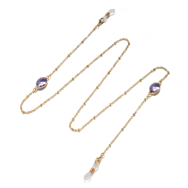 Chic Gemstone-Accented Eyewear Chain Bowlift