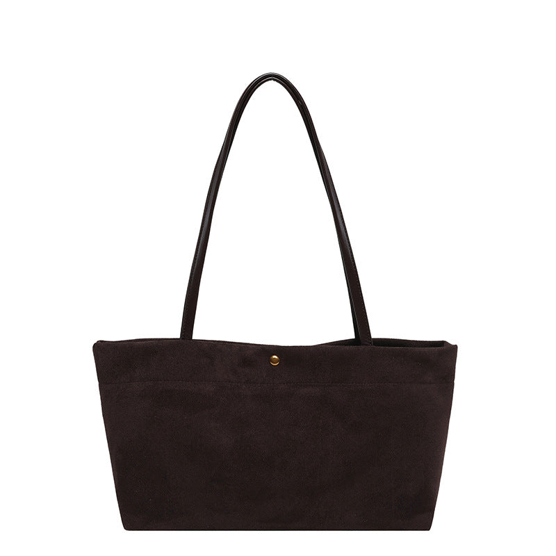 Suede Shoulder Tote Bag Bowlift