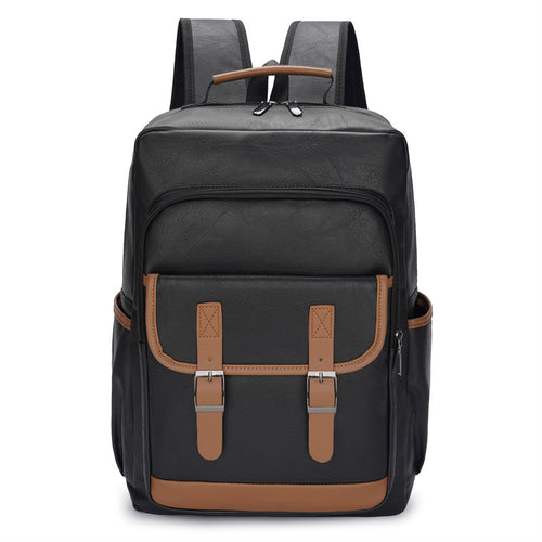 Multi-Functional Faux Leather Backpack
