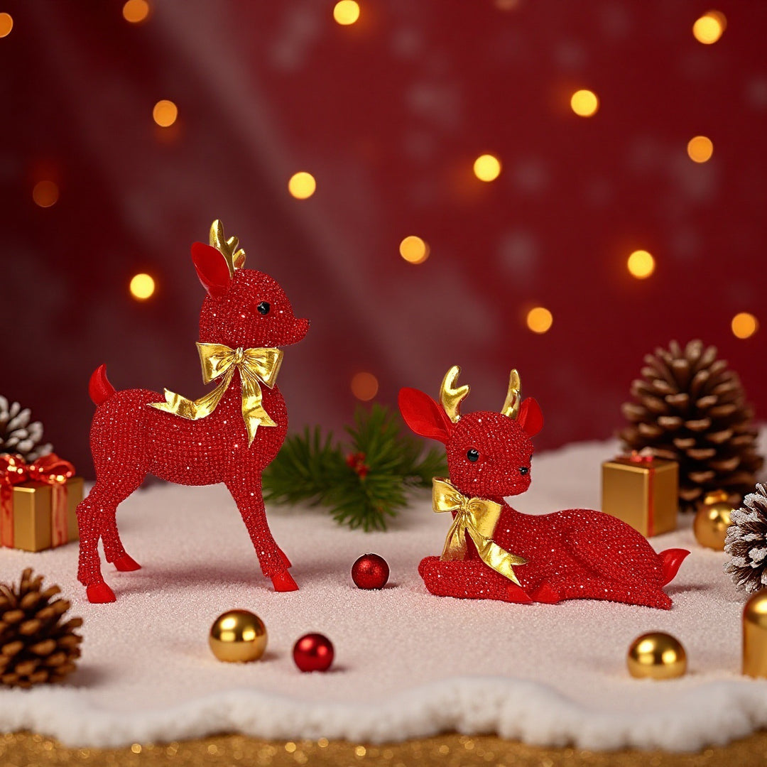 Luxurious Reindeer Sculpture Bowlift