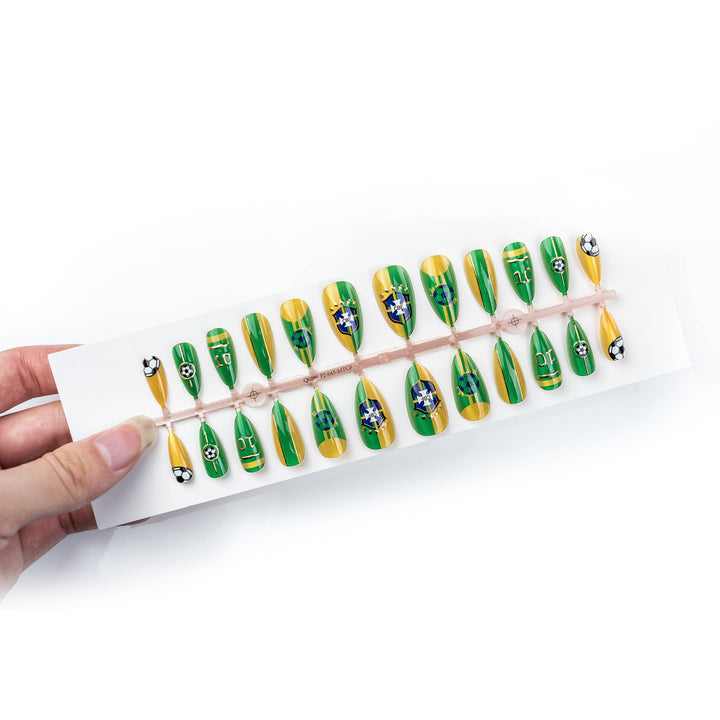 Glamorous Sporty Artificial Nail Set Bowlift
