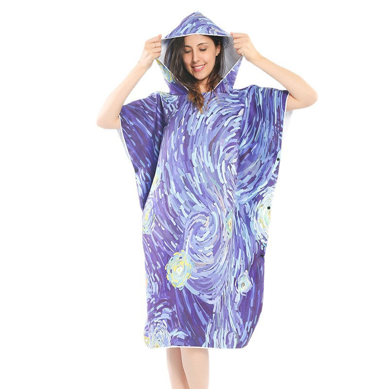 Beach dress with tropical print Bowlift