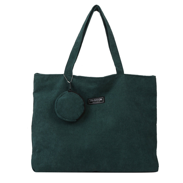 Stylish Corduroy Tote Bag