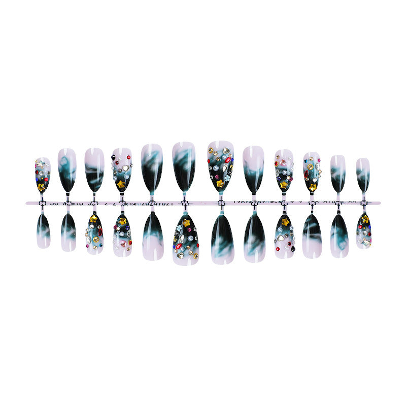 Artistic Press-On Nail Collection with Decorative Elements Bowlift