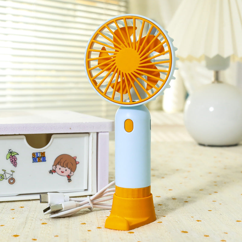 Women's Portable Hand Fan with USB Charging Station Bowlift