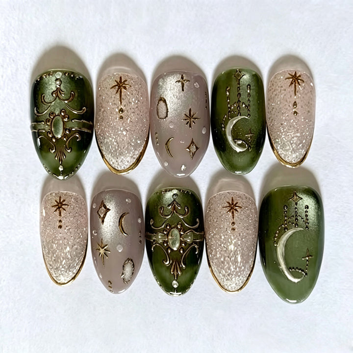 Celestial Design Press-On Nail Set