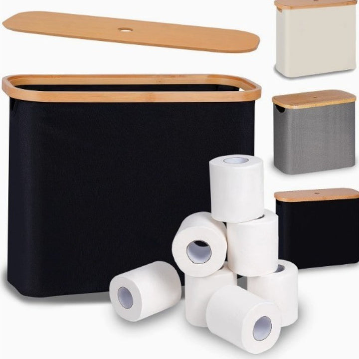 Multifunctional laundry storage box with bamboo lid Bowlift