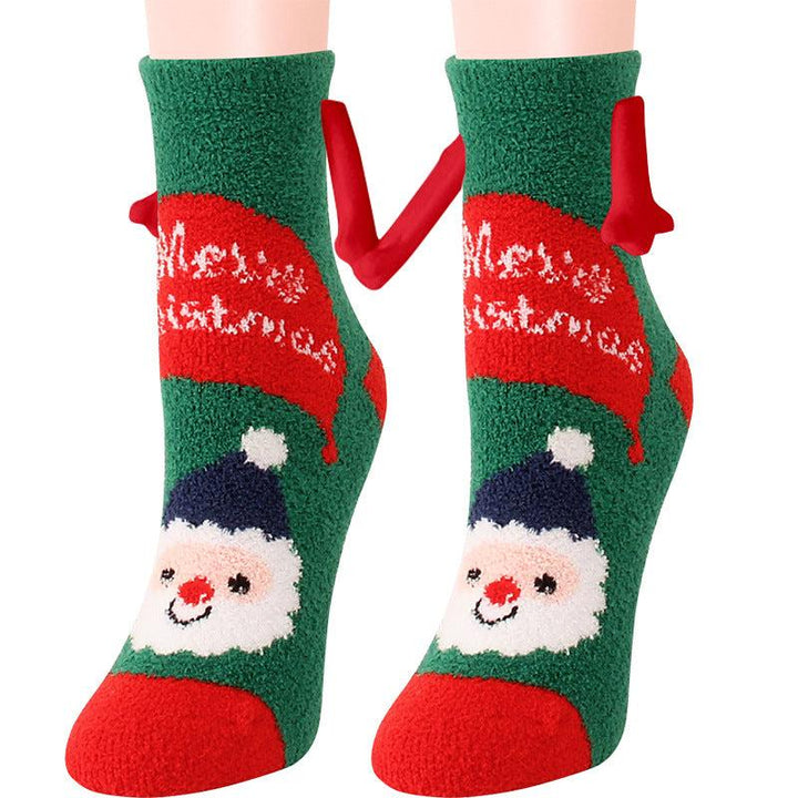 BowLift | Christmas Supplies Coral Fleece Tube Socks Warm Slipper Bed Socks Winter Soft Warm Slipper