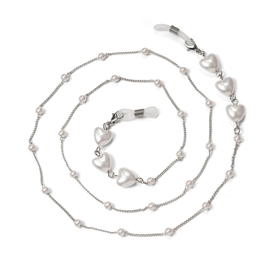 Heart-Embellished Eyewear Chain Bowlift