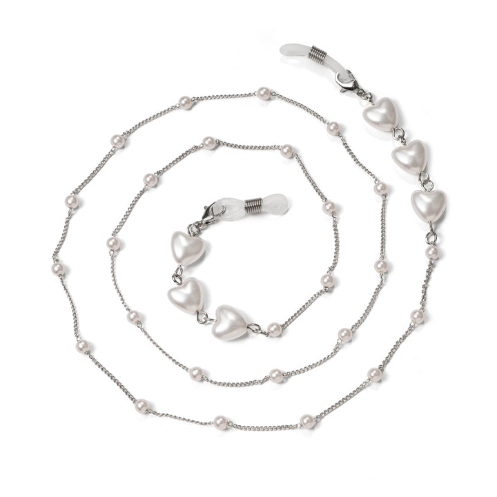 Heart-Embellished Eyewear Chain Bowlift