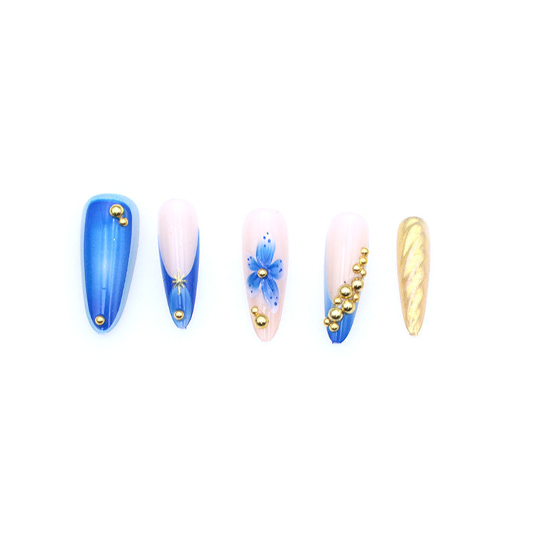 Artistic Floral Nail Art Extensions Bowlift