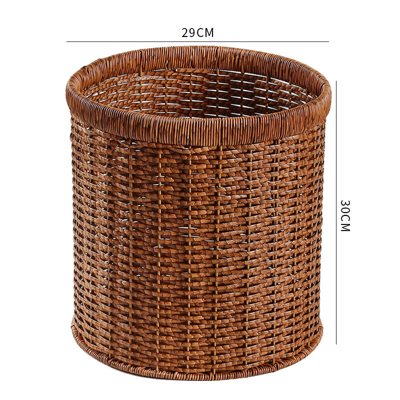 Handcrafted Natural Wicker Storage Bin Bowlift