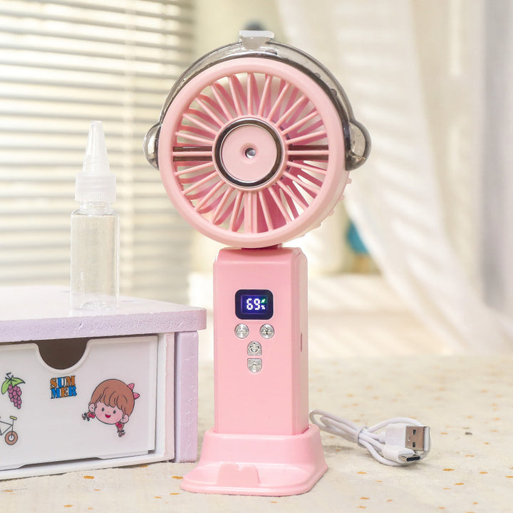 Women Portable Water Sprayer Fan with Digital Control Bowlift