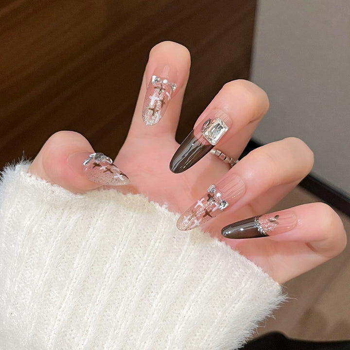 Stylish Stiletto Press-On Nail Extensions Bowlift