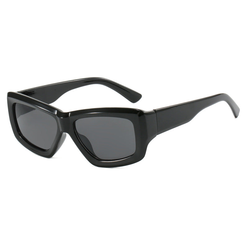 Women trendy square sunglasses with transparent frame and comfortable lenses Bowlift