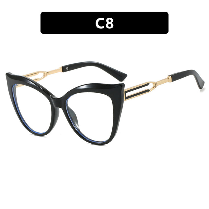 Ladies cat-eye glasses with elegant metal frame Bowlift