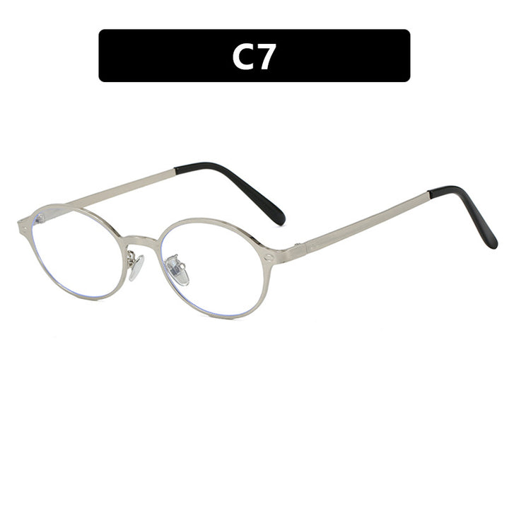 Women's round glasses with a delicate metal frame and comfortable nose pads Bowlift