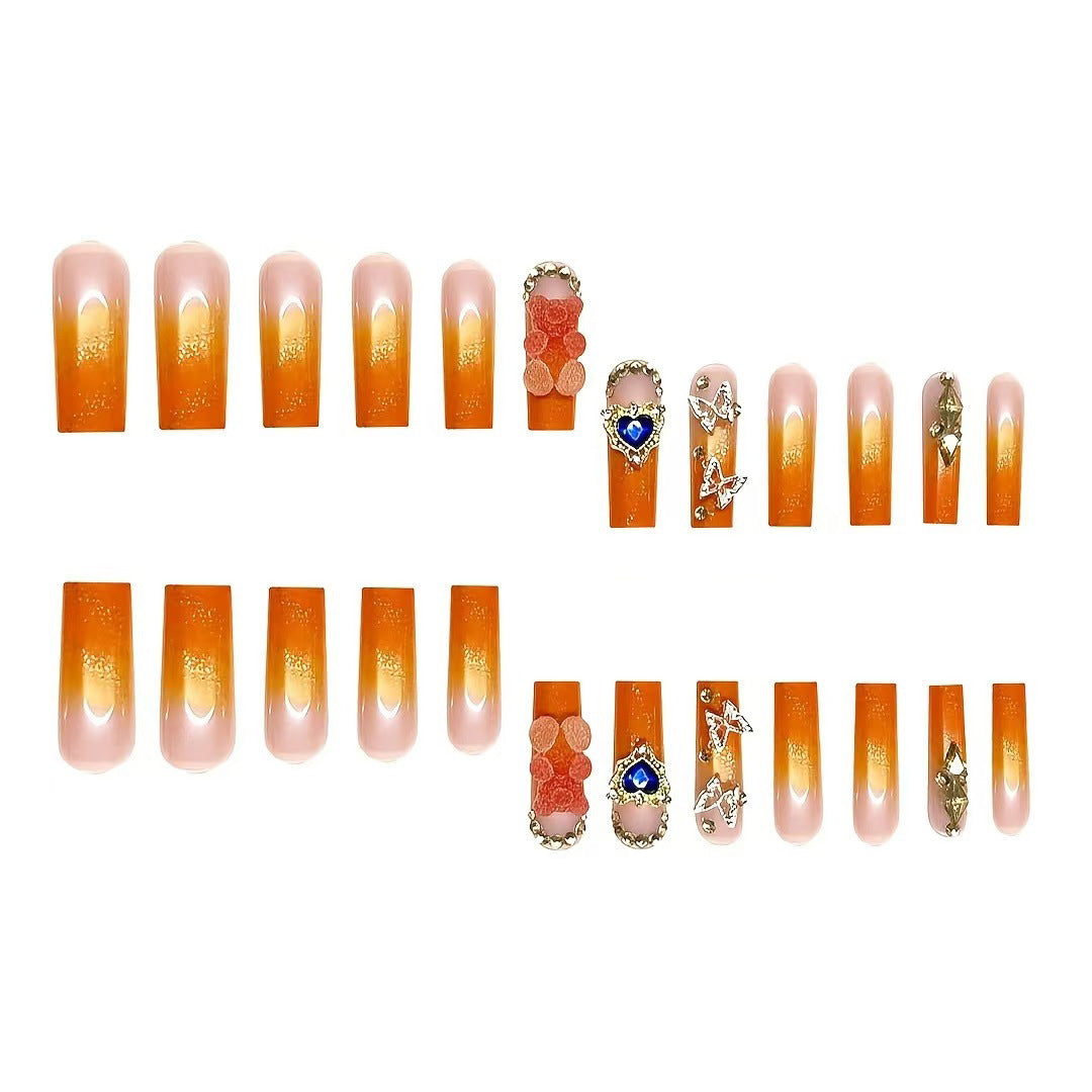 Glamorous Artistic Press-On Nail Extensions Bowlift