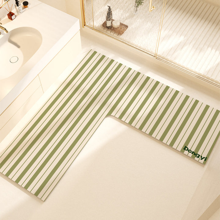 L-Shaped Soft Bath Mat Bowlift