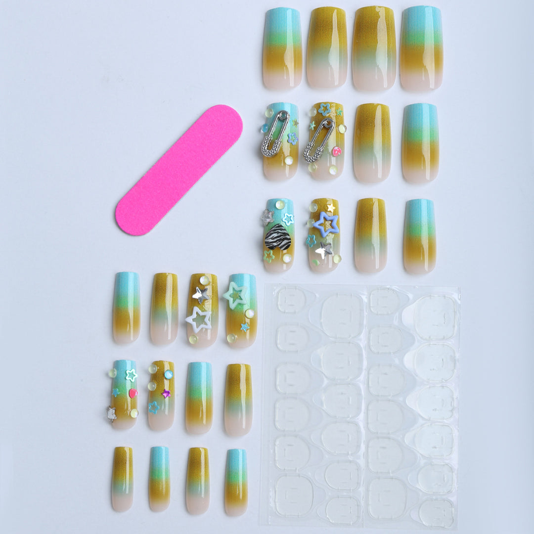 Artificial nails with modern playful design Bowlift