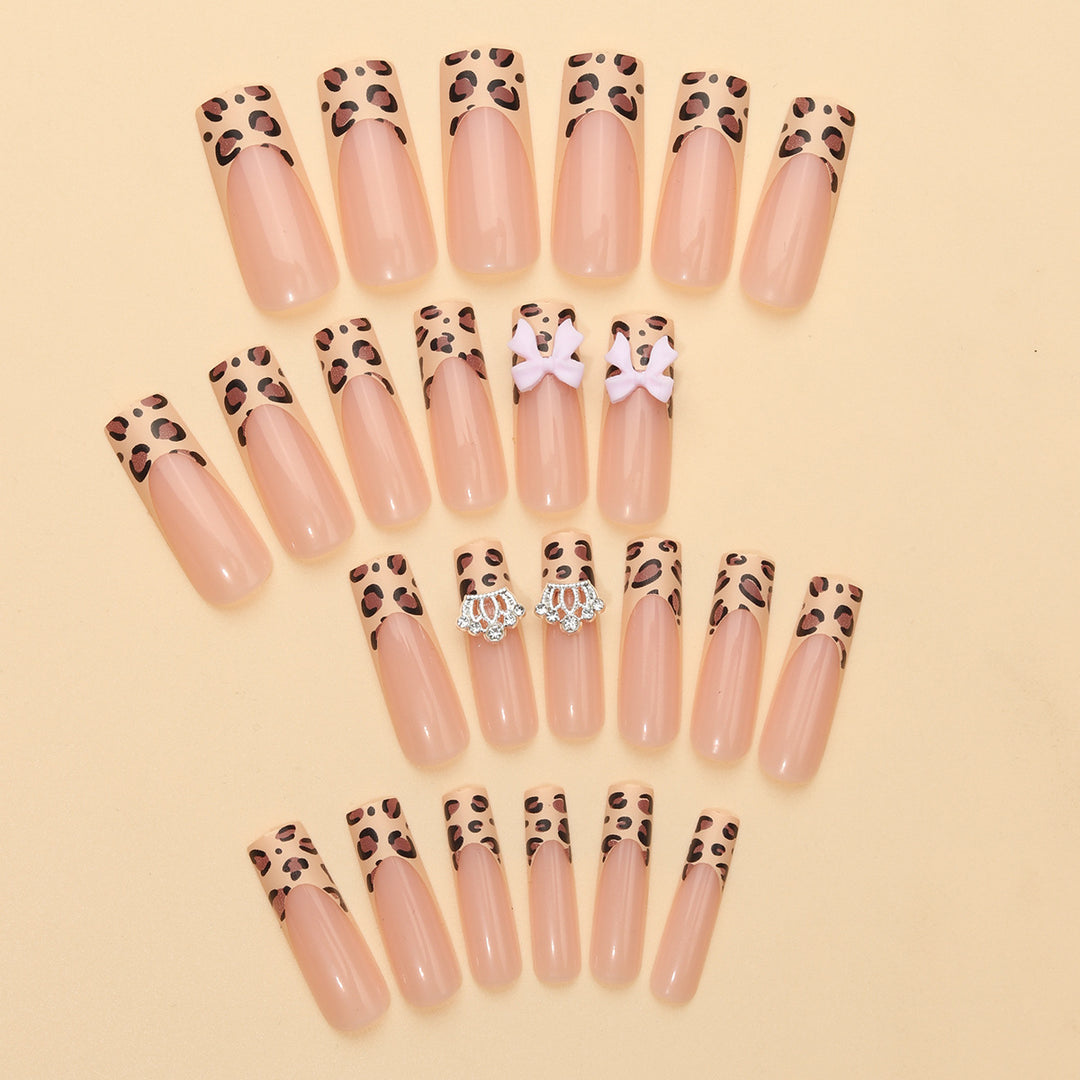 Animal Print Glam Press-On Nails Bowlift