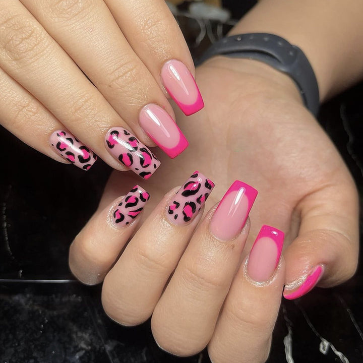 Stylish Leopard Print Nail Art Extensions Bowlift
