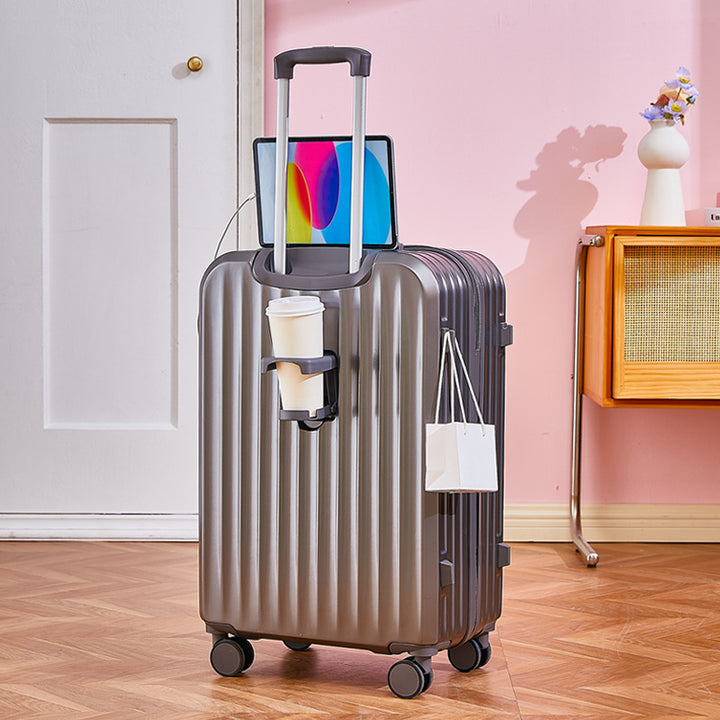 Functional Tech-Integrated Rolling Suitcase Bowlift
