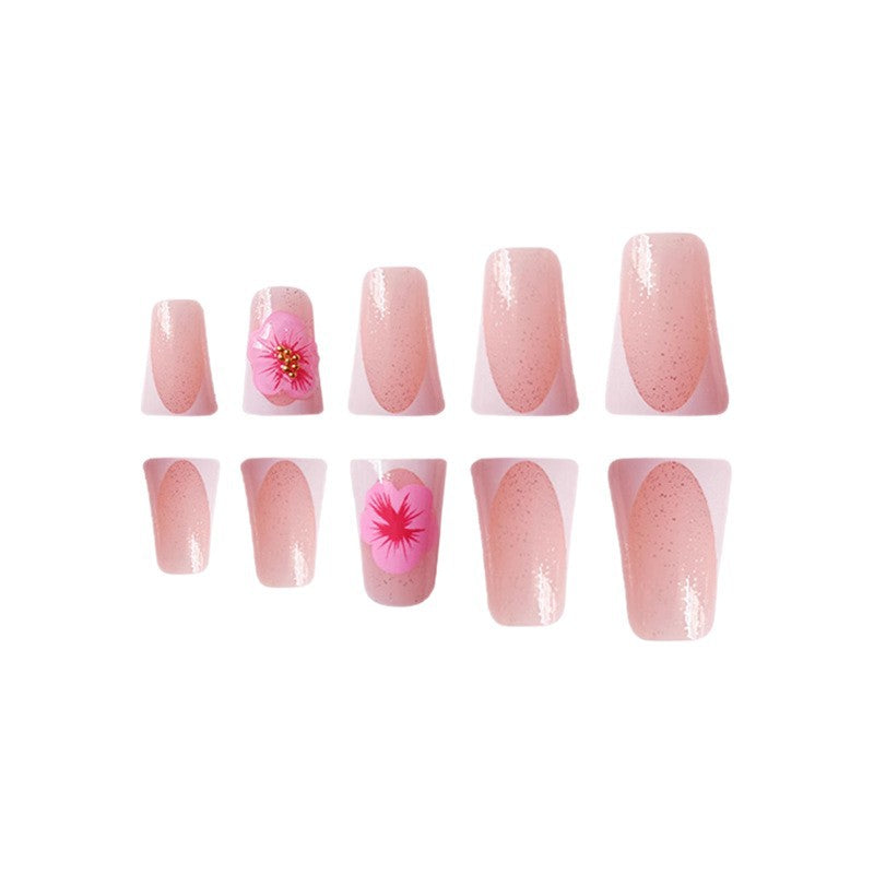 Floral Design Press-On Nails Bowlift